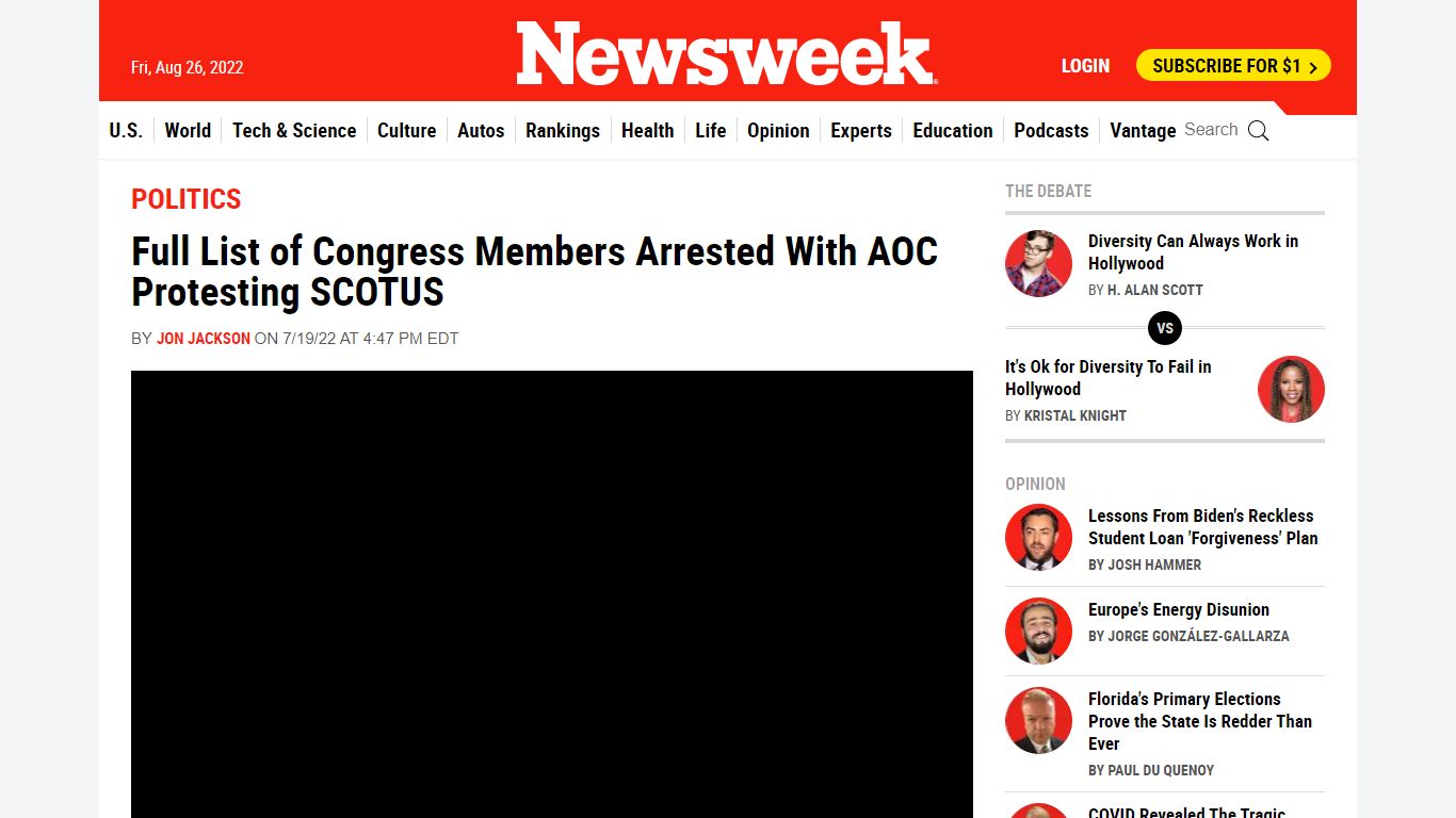 Full list of Congress members arrested with AOC protesting SCOTUS